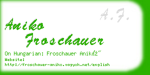aniko froschauer business card
